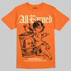 Orange, Black and White Sneakers DopeSkill T-Shirt All Earned Graphic Streetwear - Orange