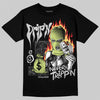 Jordan 4 GS “Light Lemon Twist” DopeSkill T-Shirt Drip'n Never Tripp'n Graphic Streetwear - Black