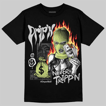 Jordan 4 GS “Light Lemon Twist” DopeSkill T-Shirt Drip'n Never Tripp'n Graphic Streetwear - Black