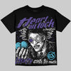Jordan 8 Aqua DopeSkill Oversize Print T-Shirt Heart On Lock Graphic Streetwear - Black