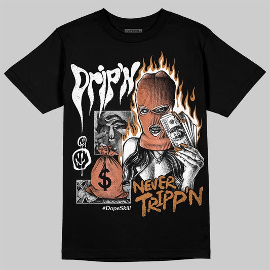 Jordan 14 Golf "US Open" DopeSkill T-Shirt Drip'n Never Tripp'n Graphic Streetwear - Black