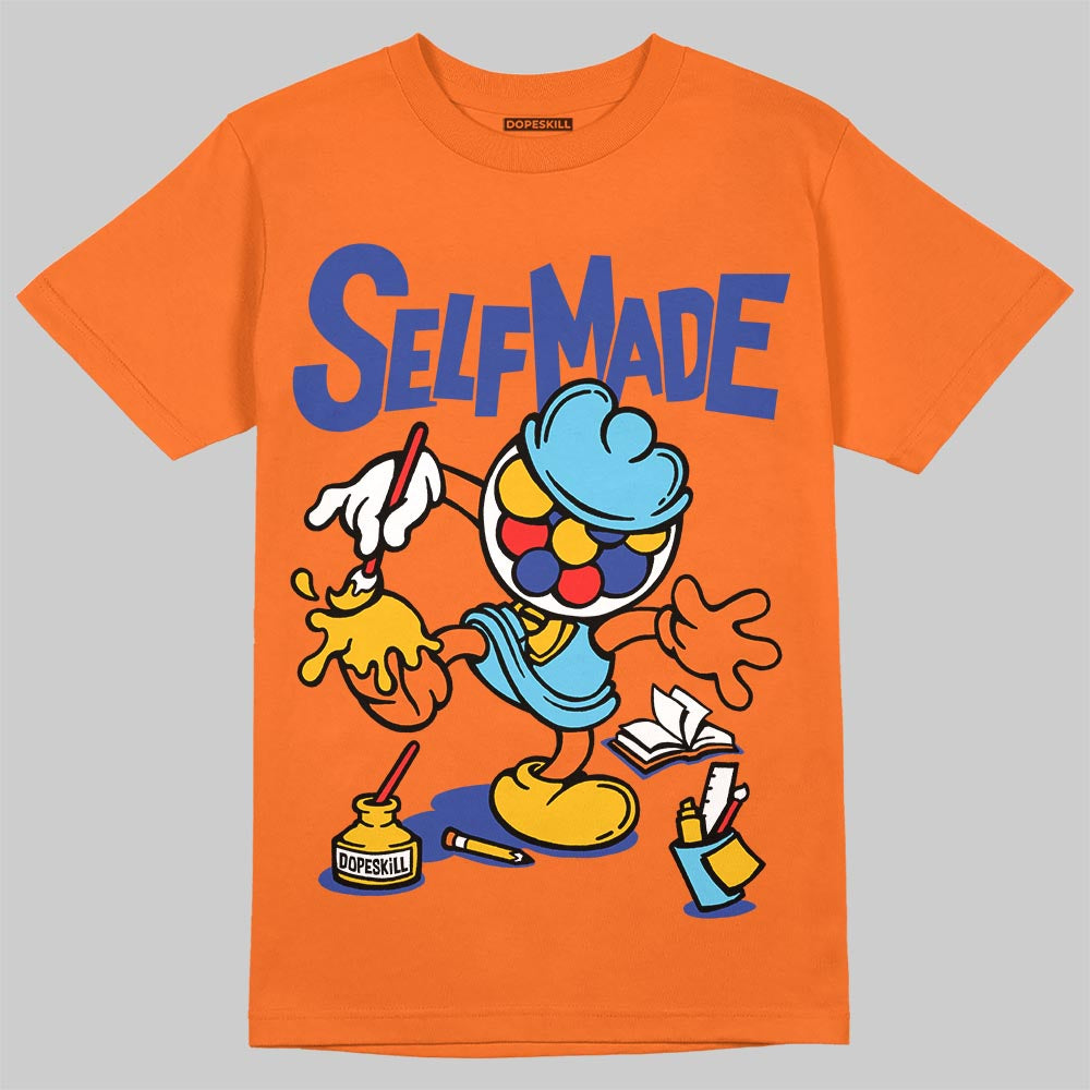 Orange, Black and White Sneakers DopeSkill T-Shirt Self Made Graphic Streetwear - Orange