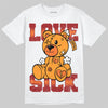 Orange, Black and White Sneakers DopeSkill T-Shirt Love Sick Graphic Streetwear - White 