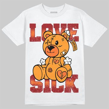 Orange, Black and White Sneakers DopeSkill T-Shirt Love Sick Graphic Streetwear - White 