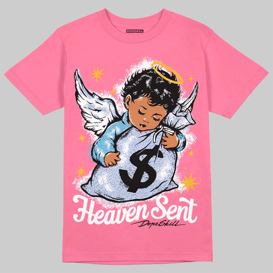 Jordan 3 GS “Cobalt Bliss” DopeSkill T-Shirt Heaven Sent Graphic Streetwear - Safety Pink