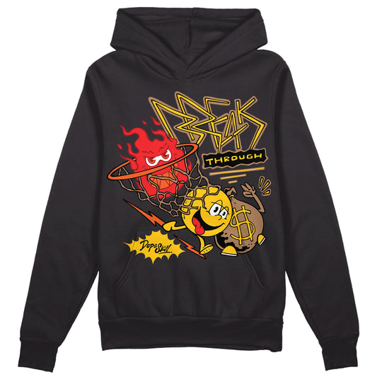 Yellow Sneakers DopeSkill Hoodie Sweatshirt Break Through Graphic Streetwear - Black