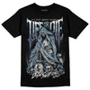 Jordan 1 Mid Diffused Blue DopeSkill T-Shirt Life or Die Graphic Streetwear - Black