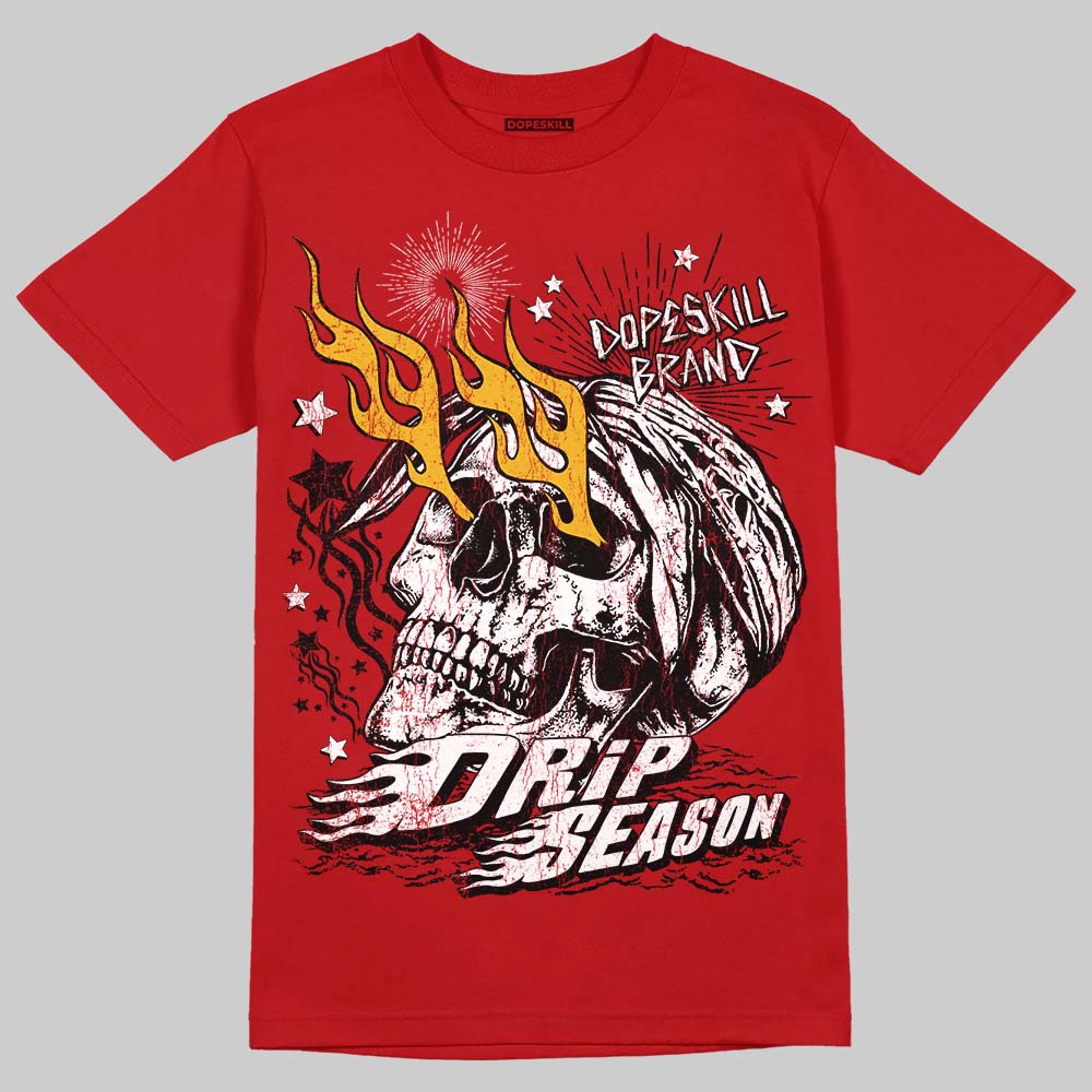 Jordan 13 Retro OG Chicago (2026) DopeSkill T-Shirt Drip Season Graphic Streetwear - red