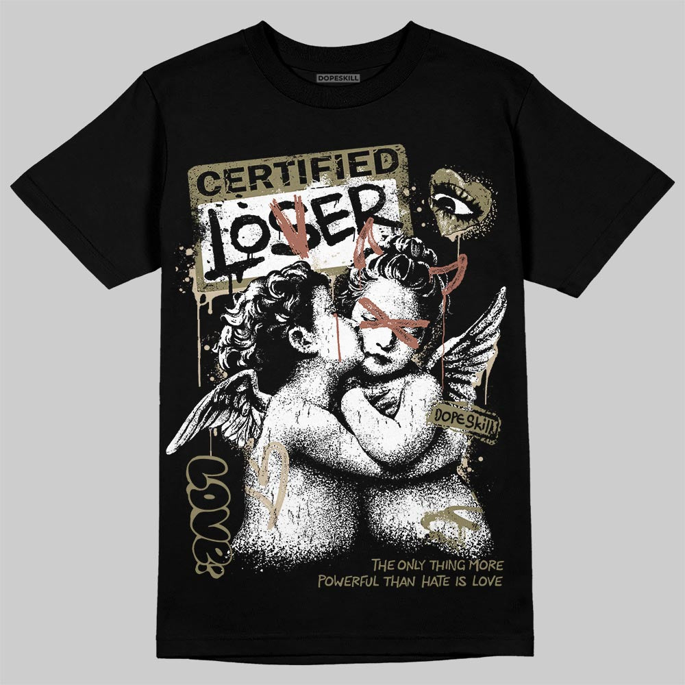 Jordan 6 Retro Neutral Olive DopeSkill T-Shirt Certified Lover Graphic Streetwear - Black