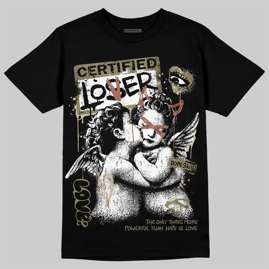 Jordan 6 Retro Neutral Olive DopeSkill T-Shirt Certified Lover Graphic Streetwear - Black
