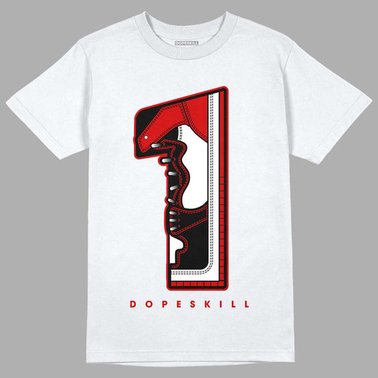 Jordan 1 Retro Low "Black Toe" DopeSkill T-Shirt No.1 Graphic Streetwear - White