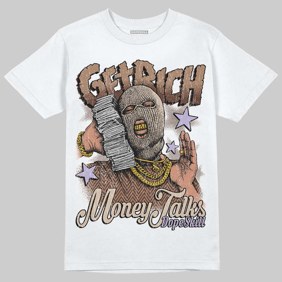 Harris Tweed x Wmns Dunk Low 'Sesame' DopeSkill T-Shirt Get Rich Graphic Streetwear - White
