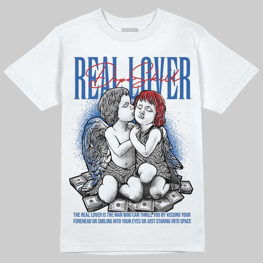 Jordan 3 "True Blue" DopeSkill T-Shirt Real Lover Graphic Streetwear - White