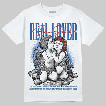 Jordan 3 "True Blue" DopeSkill T-Shirt Real Lover Graphic Streetwear - White