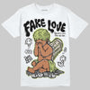 Jordan 5 “Luminous Green” DopeSkill T-Shirt False Love Graphic Streetwear - White