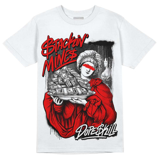 Dunk Low Panda White Black DopeSkill T-Shirt Stackin Mines Graphic Streetwear - White