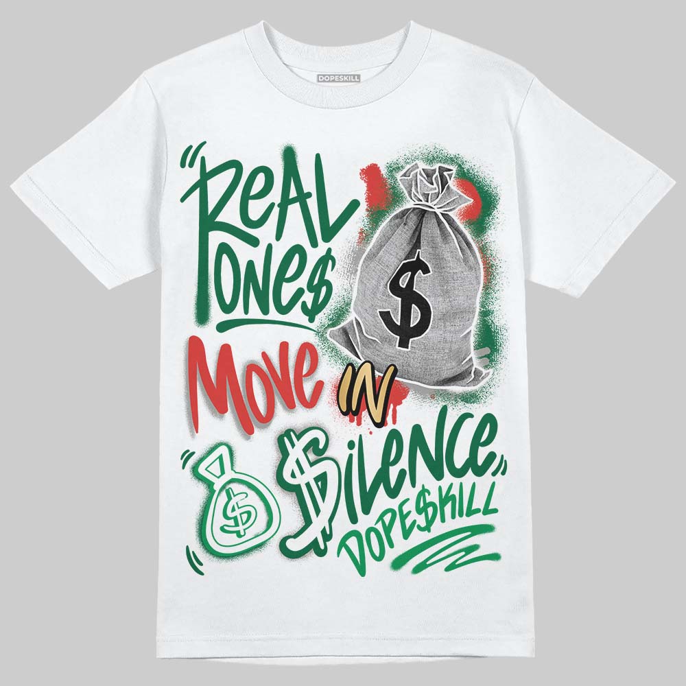 Teyana Taylor x Jordan 3 “Concrete Rose” DopeSkill T-Shirt Real Ones Move In Silence Graphic Streetwear - White