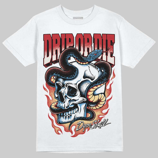 Jordan 4 “Flight Club” DopeSkill T-Shirt Drip or Die Graphic Streetwear - White