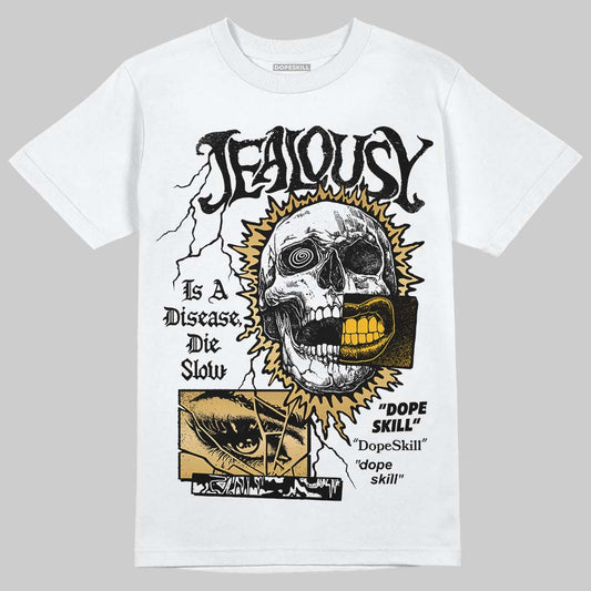 Jordan 12 Retro 'Taxi' 2025 DopeSkill T-Shirt Jealousy Graphic Streetwear - White 