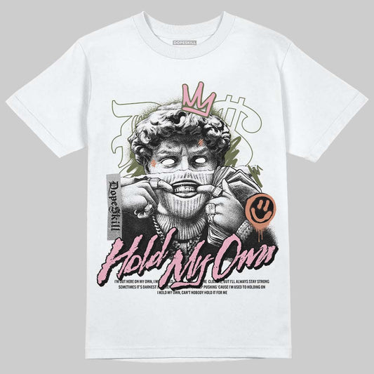 SB Dunk Low Pro x Arts-Rec Skateshop Rust Pink and Rough Green DopeSkill T-Shirt In My Way Graphic Streetwear - White