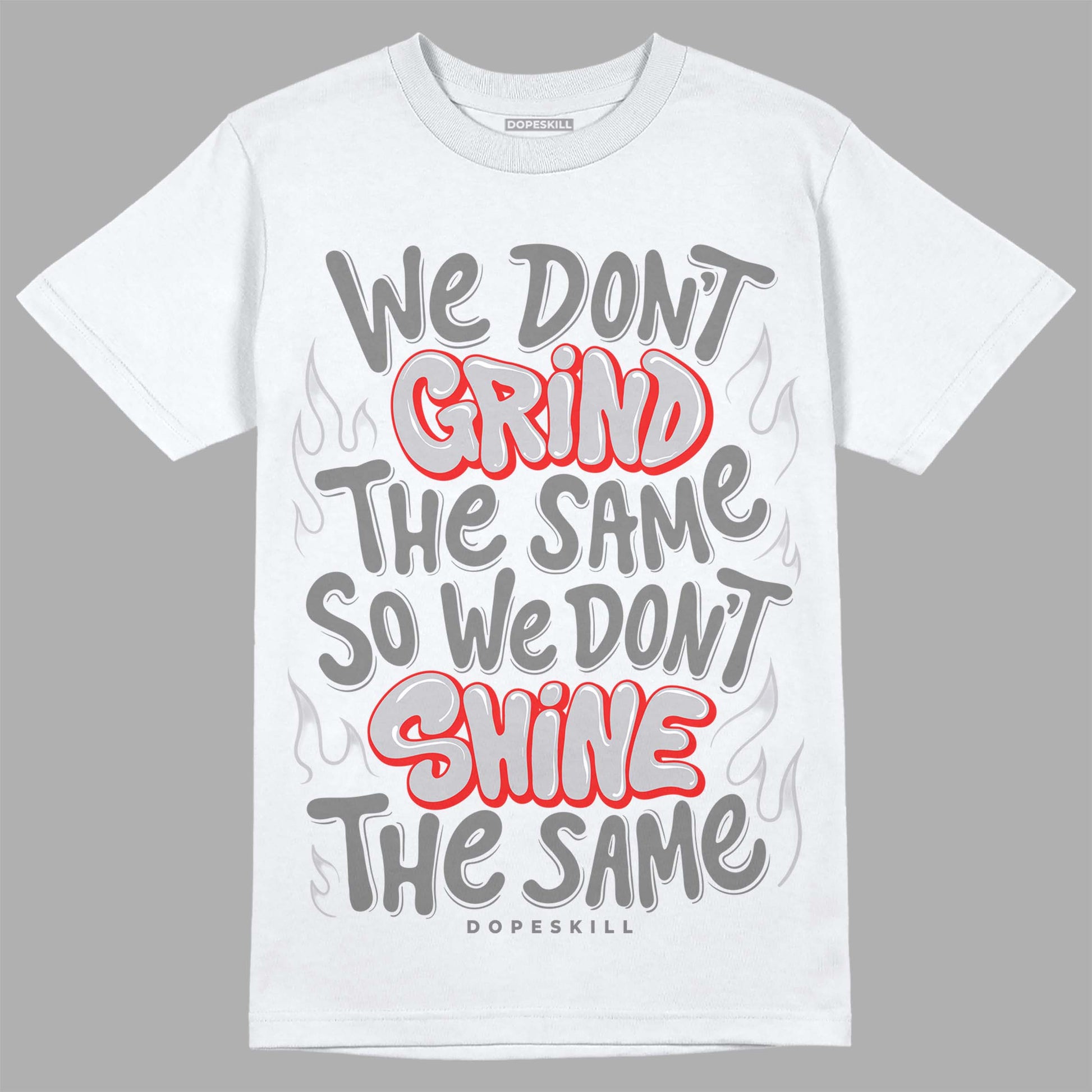 Grey Sneakers DopeSkill T-Shirt Grind Shine Graphic Streetwear - White