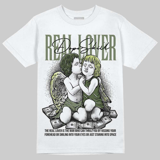 New Balance 1890 Faded Black Utility Green DopeSkill T-Shirt Real Lover Graphic Streetwear - White
