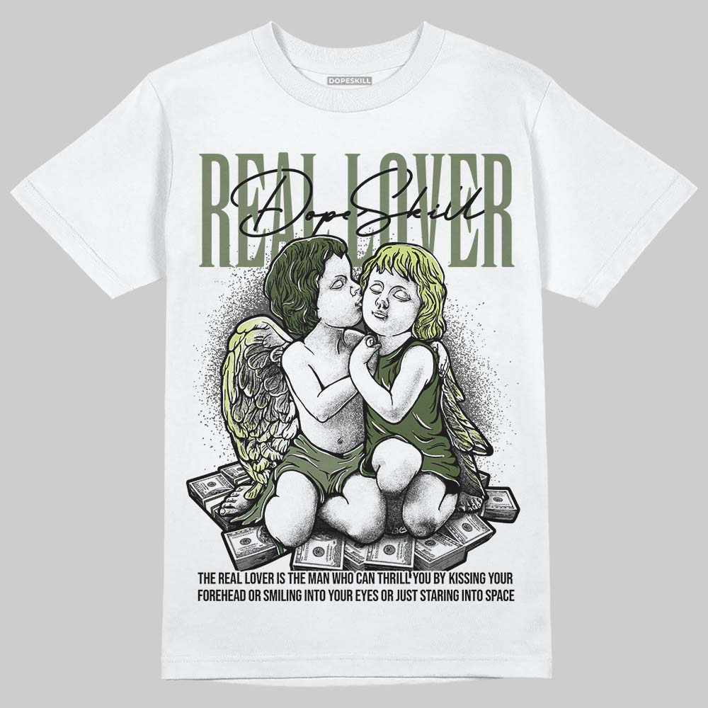 New Balance 1890 Faded Black Utility Green DopeSkill T-Shirt Real Lover Graphic Streetwear - White