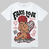 Jordan 5 Retro Fire Red Black Tongue (2025) DopeSkill T-Shirt False Love Graphic Streetwear - White