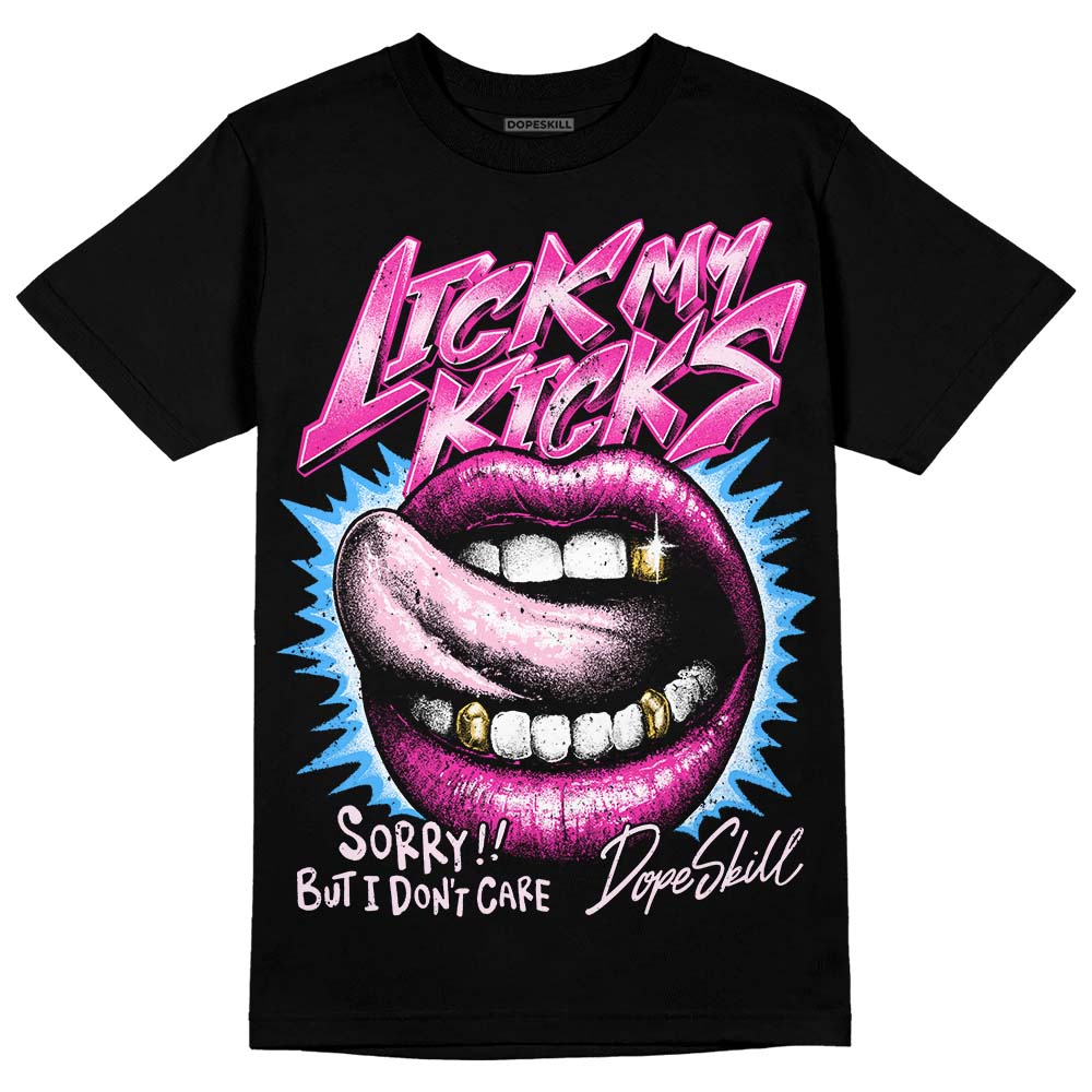 Pink Sneakers DopeSkill T-Shirt Lick My Kicks Graphic Streetwear - Black