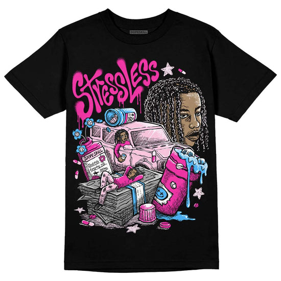 Pink Sneakers DopeSkill T-Shirt Stressless Graphic Streetwear - Black