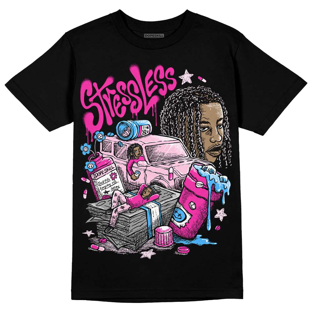 Pink Sneakers DopeSkill T-Shirt Stressless Graphic Streetwear - Black