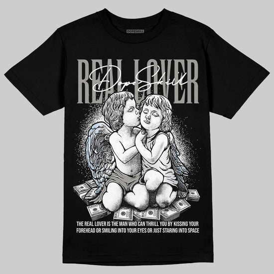 Jordan 5 "White Metallic" DopeSkill T-Shirt Real Lover Graphic Streetwear - Black