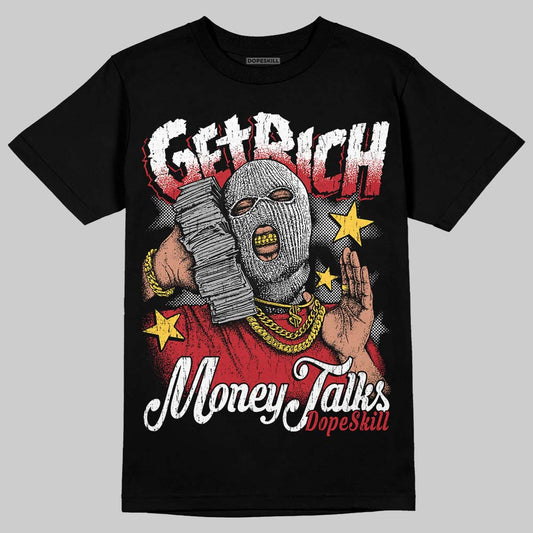 Jordan 1 Low OG "Chicago" DopeSkill T-Shirt Get Rich Graphic Streetwear - Black