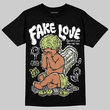 Jordan 5 “Luminous Green” DopeSkill T-Shirt False Love Graphic Streetwear - Black