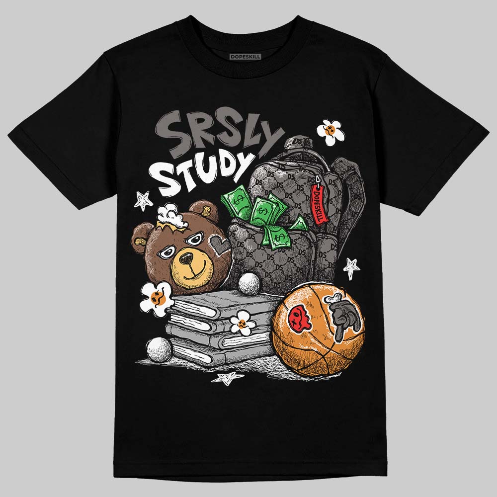 Jordan 4 Retro Cave Stone DopeSkill T-Shirt SRSLY Study Graphic Streetwear - Black