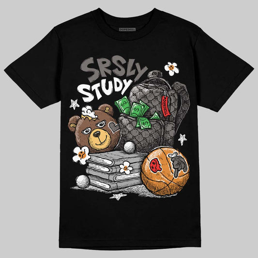 Jordan 4 Retro Cave Stone DopeSkill T-Shirt SRSLY Study Graphic Streetwear - Black