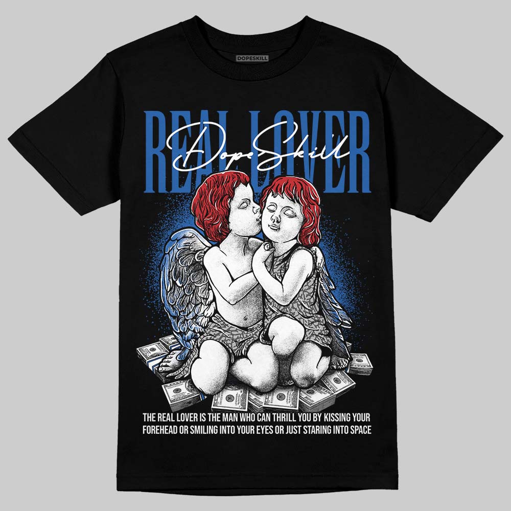 Jordan 3 "True Blue" DopeSkill T-Shirt Real Lover Graphic Streetwear - Black