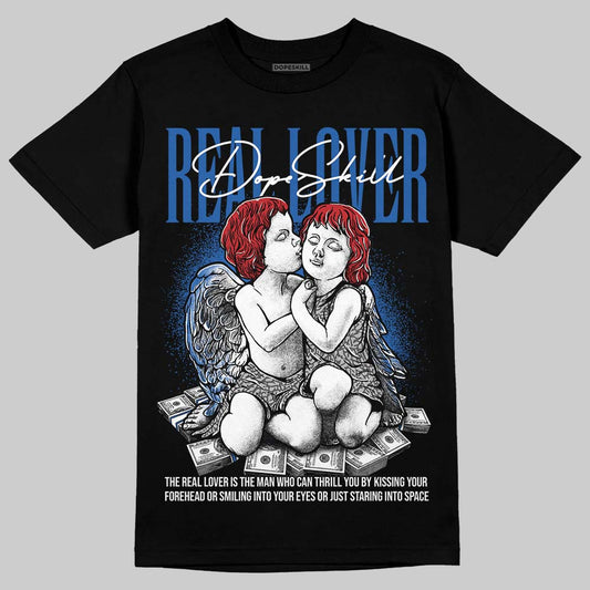 Jordan 3 "True Blue" DopeSkill T-Shirt Real Lover Graphic Streetwear - Black