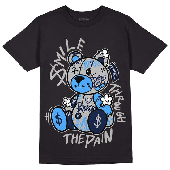 Jordan 6 “Georgetown” DopeSkill T-shirt  Smile Through The Pain Graphic Streetwear - Black