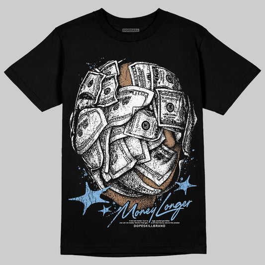 Jordan 6 University Blue DopeSkill T-Shirt Money Longer Graphic Streetwear - Black