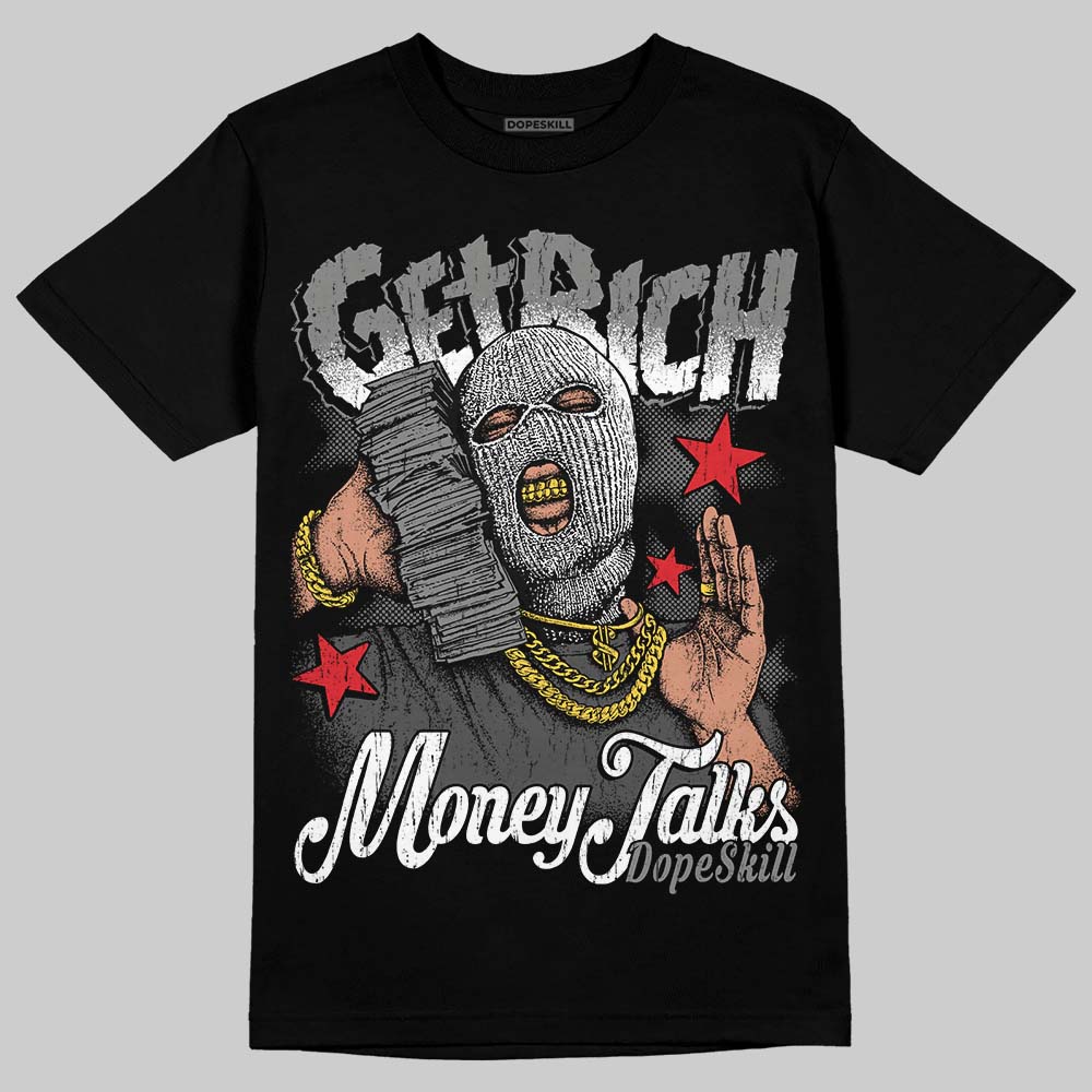 Jordan 10 Retro Shadow (2025) DopeSkill T-Shirt Get Rich Graphic Streetwear  Black