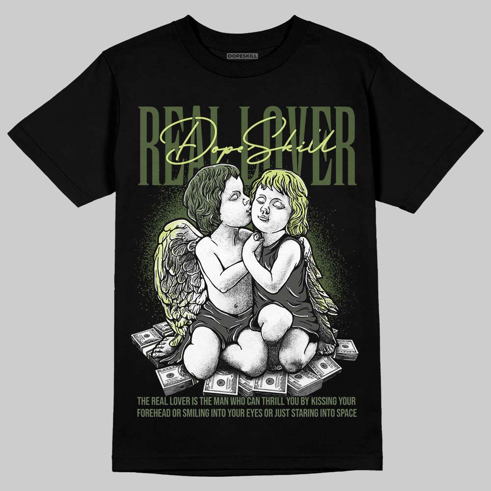 New Balance 1890 Faded Black Utility Green DopeSkill T-Shirt Real Lover Graphic Streetwear - Black