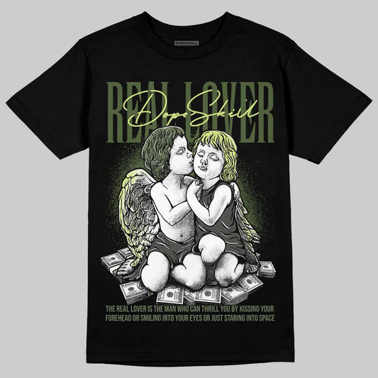 New Balance 1890 Faded Black Utility Green DopeSkill T-Shirt Real Lover Graphic Streetwear - Black