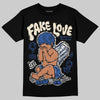 Jordan 1 Low Travis Scott x Fragment DopeSkill T-Shirt False Love Graphic Streetwear - Black