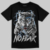 Jordan 5 Black University Blue DopeSkill T-Shirt No Fear Graphic Streetwear - Black