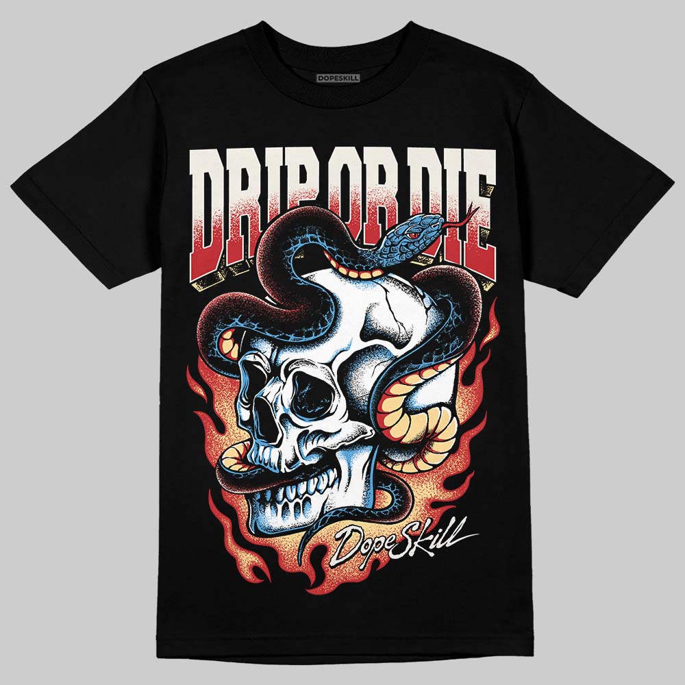 Jordan 4 “Flight Club” DopeSkill T-Shirt Drip or Die Graphic Streetwear - Black