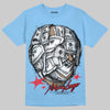 Jordan 6 University Blue DopeSkill T-Shirt Money Longer Graphic Streetwear - Carolina Blue