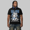 Black University Blue 5s DopeSkill T-Shirt Real Lover Graphic
