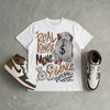 “Love Letter” 1s DopeSkill T-Shirt Real Ones Move In Silence Graphic
