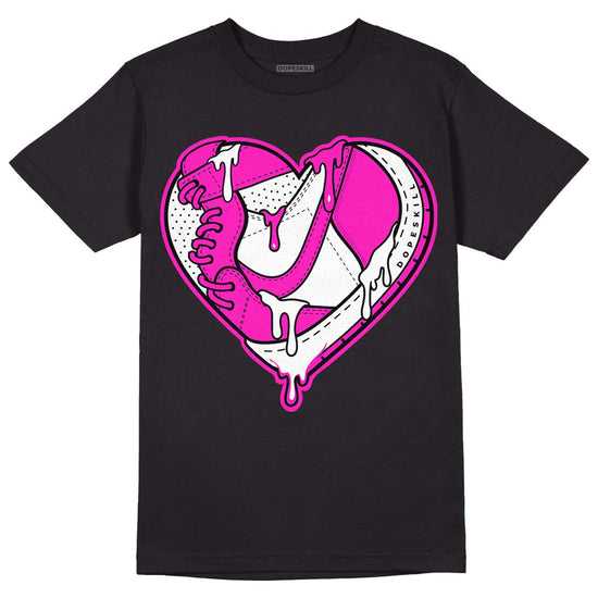 Dunk Low GS “Active Fuchsia” DopeSkill T-Shirt Heart Jordan 1 Graphic Streetwear - Black